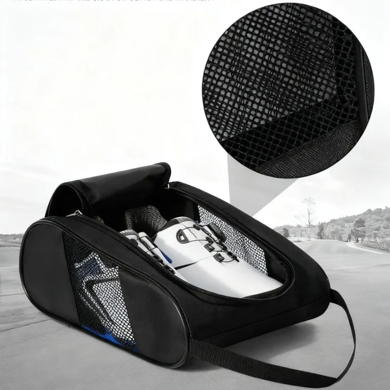 Portable Shoe Bag Oxford Cloth Shoe Carrier Bags Breathable Lightweight Handbag Dustproof Shoe Bag