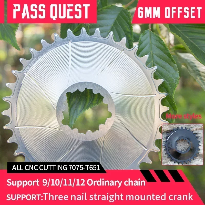 6mm Offset 3 Nails Chainwheel for SRAM  SX XX Direct Mount Crank 28/30/32/34/36T Narrow Wide Chainring