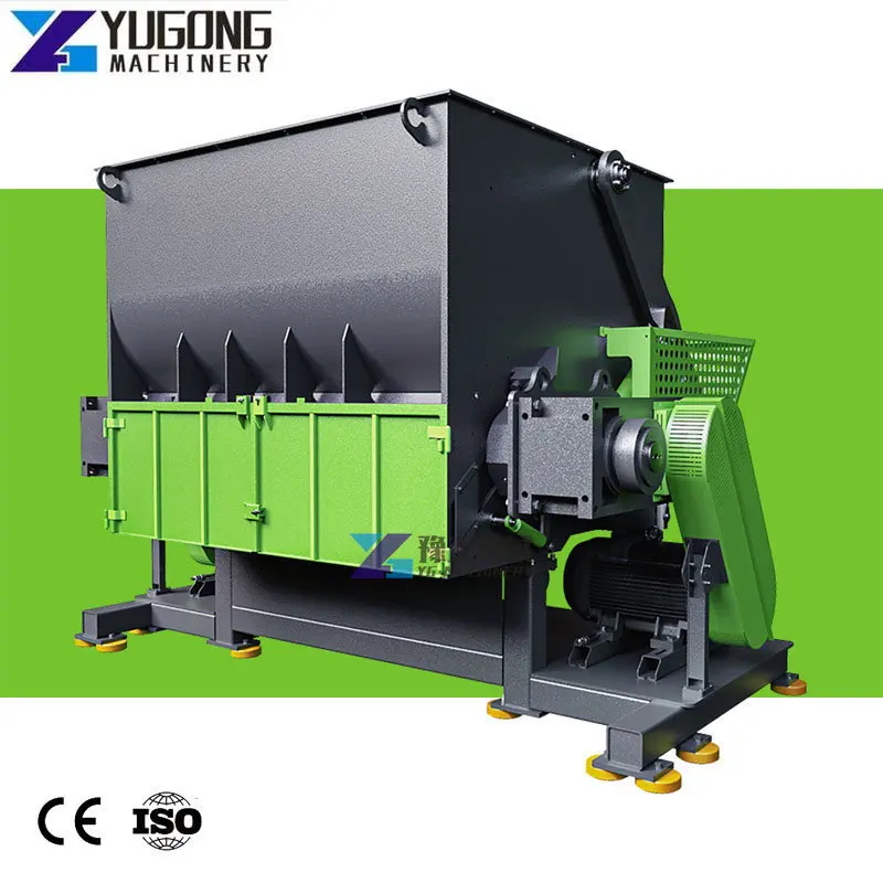 Plastic General Plastic Recycling Shredder Machine Waste Single Shaft Shredd Powder Crushing Scrap Used Tire Recycling Machine