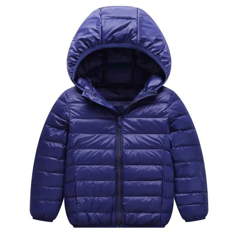 Fall and winter new lightweight baby boys and girls short hooded children