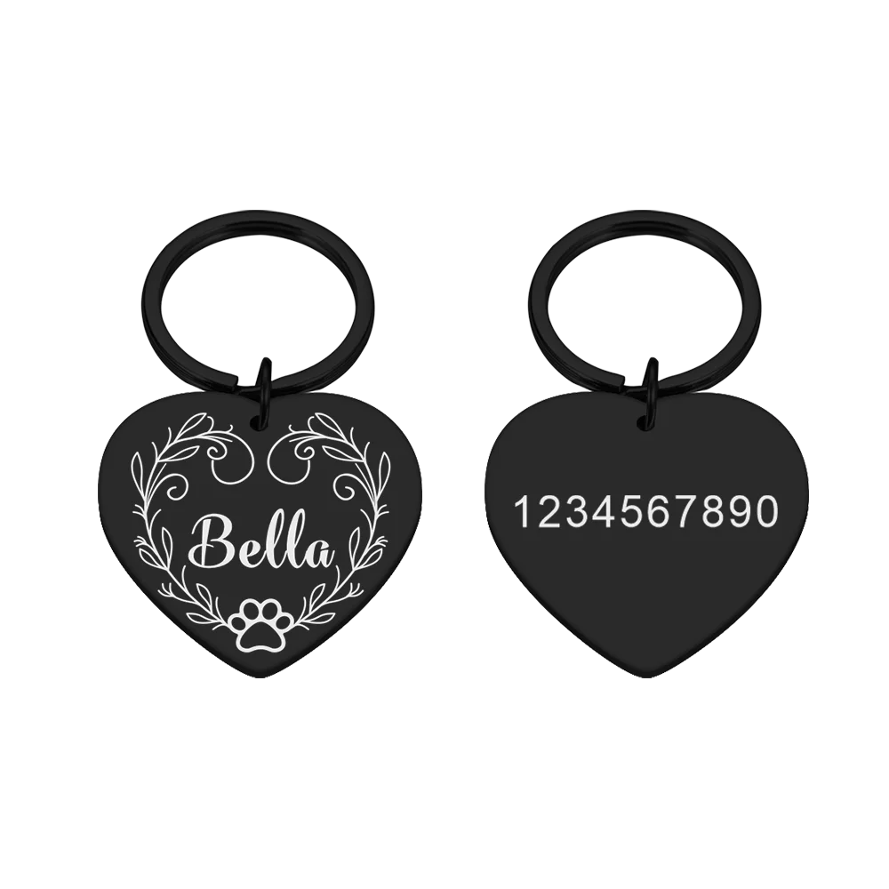 2023 New Personalized Anti-lost Pet ID Tags Name Plate Free Engraved Collar Round Pendant Accessories Custom Dog ID Name Plate