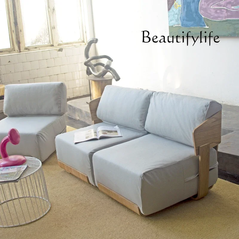 

Y Modern Fabric Leather Combination Sofa Double Three Modern Corner Nordic Living Room Coffee Furniture