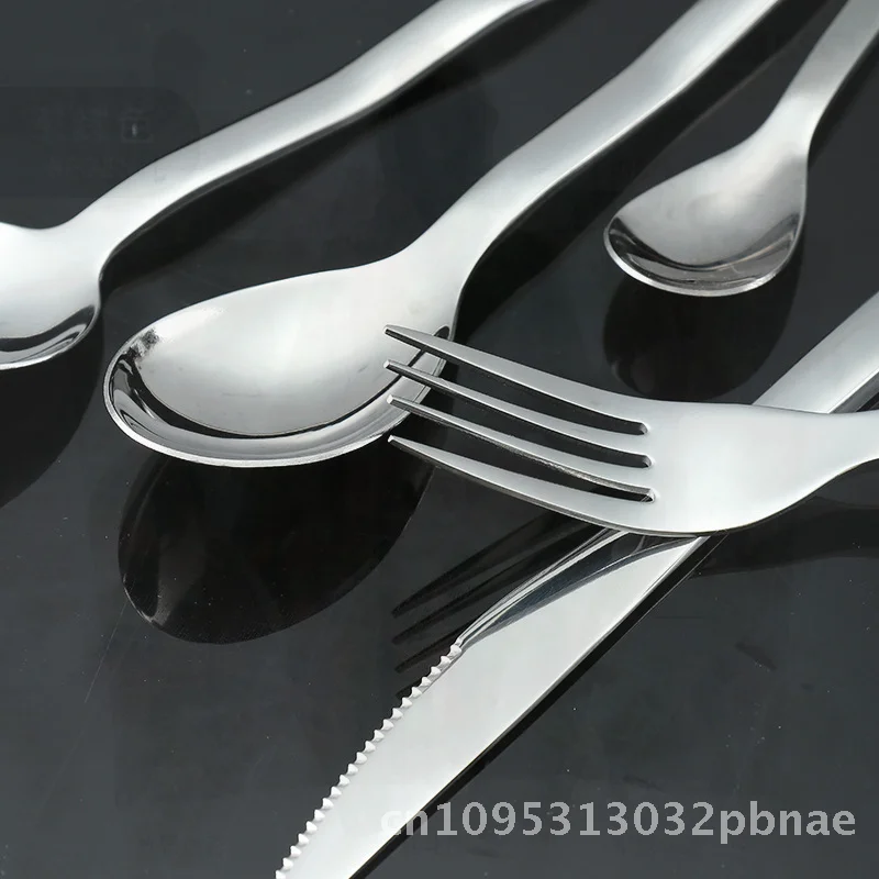 

Набор посуды в стиле вестерн из нержавеющей стали - Ложка для супа, нож, вилка, ложка для мороженого, вилка для салата, кофейная ложка, вилка для фруктов - легкая роскошь