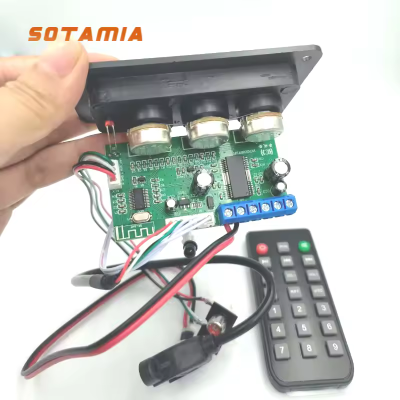 SOTAMIA 30W Mono Bluetooth Subwoofer amplificador música en casa Audio Mini Amp AUX USB sonido altavoz amplificador de potencia