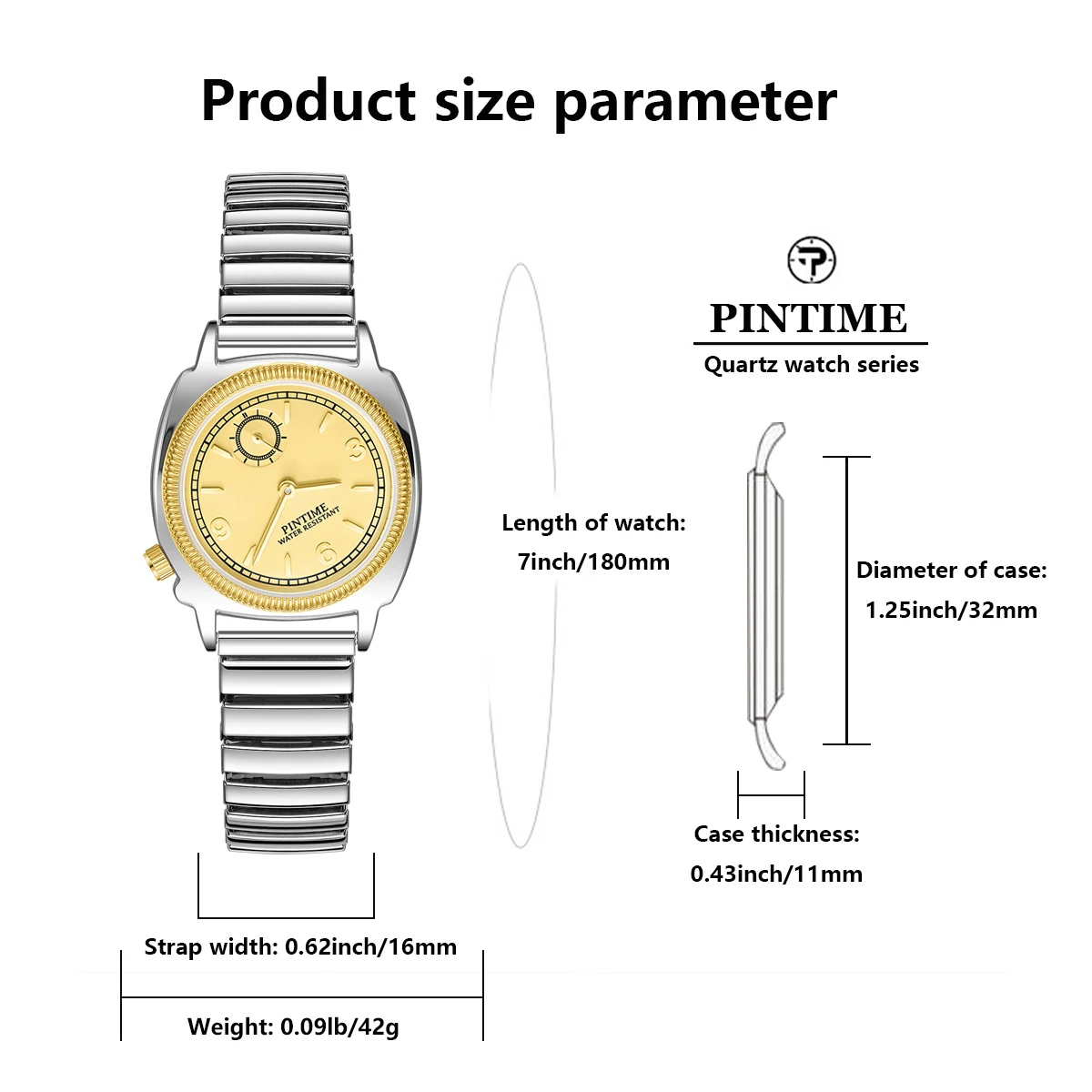 Women's Quartz Watch, An Elegant and Refined, Niche and Simple-Style Women's Wristwatch with a Spring Strap, Quartz Movement, a