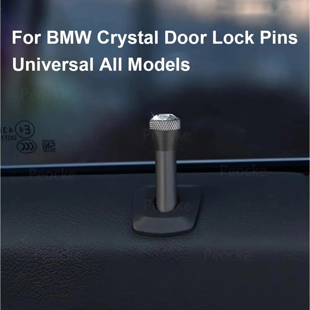 Crystal Door Pin Lock For BMW All Models G30 G20 G05 G15 G16 G01 F15 F16 F10 F20 F30 Easy Install Car Interior Accessories