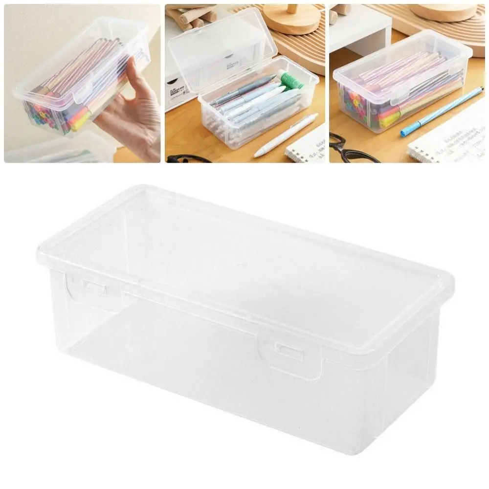 

1Pcs School Stationery Supplies Plastic Pencil Box Large Capacity With Buckled Pencil Case Multifunctional Waterproof