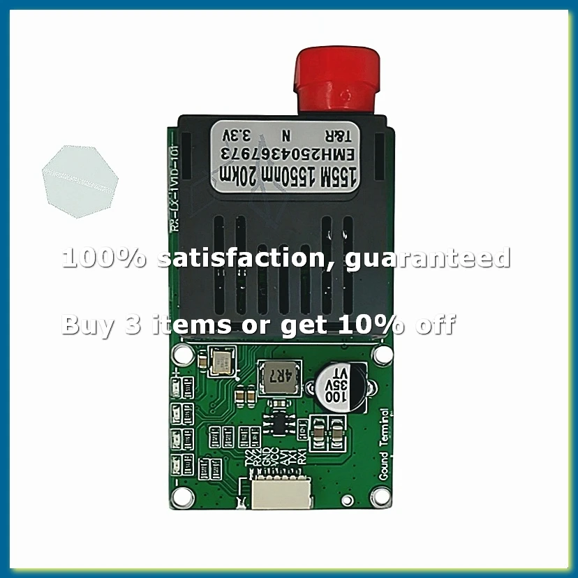 TTL Optical Ground RX Module for-Drone RX/TX/AV/VCC/GND Interface 20KM TTL to Fiber Optical Module Terminal Equipment