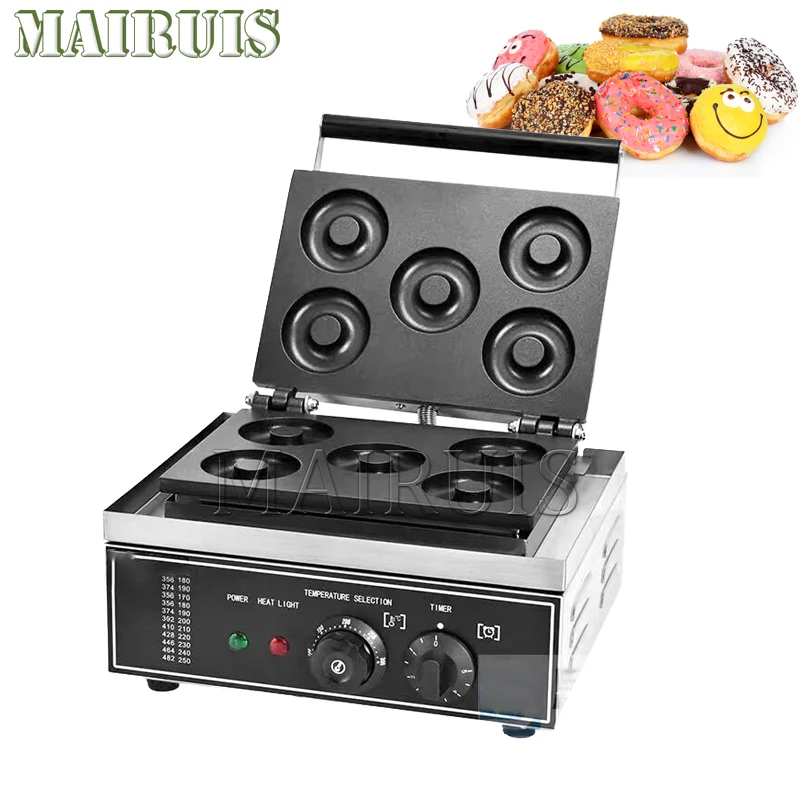 1550W Mini Doughnut Maker Double-Sided Heating 50-300℃ Precise Timer