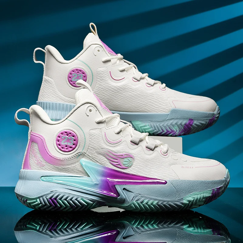 

A pair of children's four-season mesh basketball shoes, breathable, comfortable, and wear-resistant sneakers, sizes 35-45，AL-882