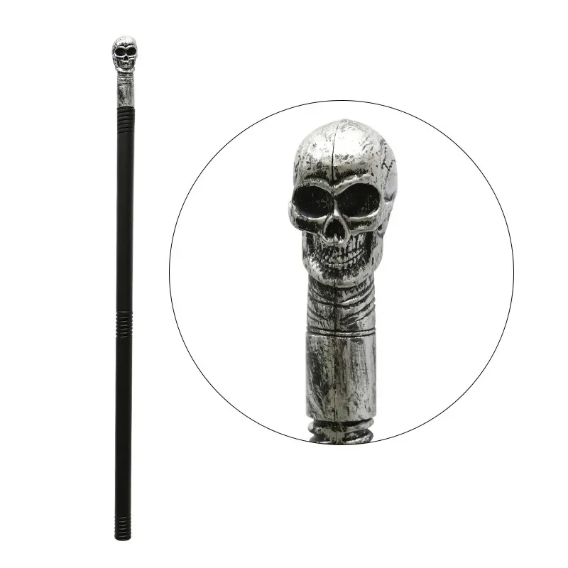 Halloween Queen's Scepter Cosplay Props Snake Skull Scepter Carved Pharaoh Magical Wands Performance Props Magic Stick Kids Toys