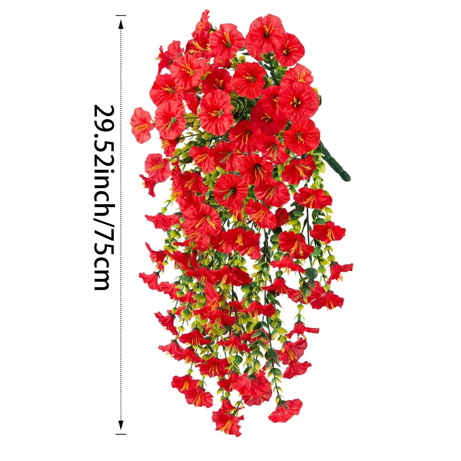 1 stks kunstbloemen 75 cm hangende nepplant voor home decor tuin bruiloft decoratie bloemenmand slinger wandaccessoires - afbeelding 1