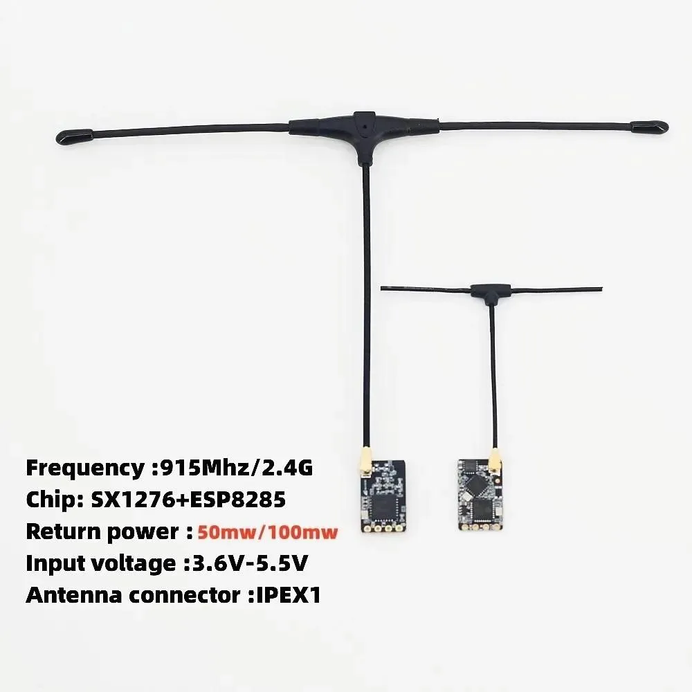 10PCS ELRS 915MHz / 2,4GHz NANO ExpressLRS-ontvanger met T-type antenne Ondersteuning Wifi-upgrade voor RC FPV Traversing Drones Partsc