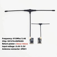 10PCS ELRS 915MHz / 2.4GHz NANO ExpressLRS Receiver With T type Antenna Support Wifi Upgrade for RC FPV Traversing Drones Partsc