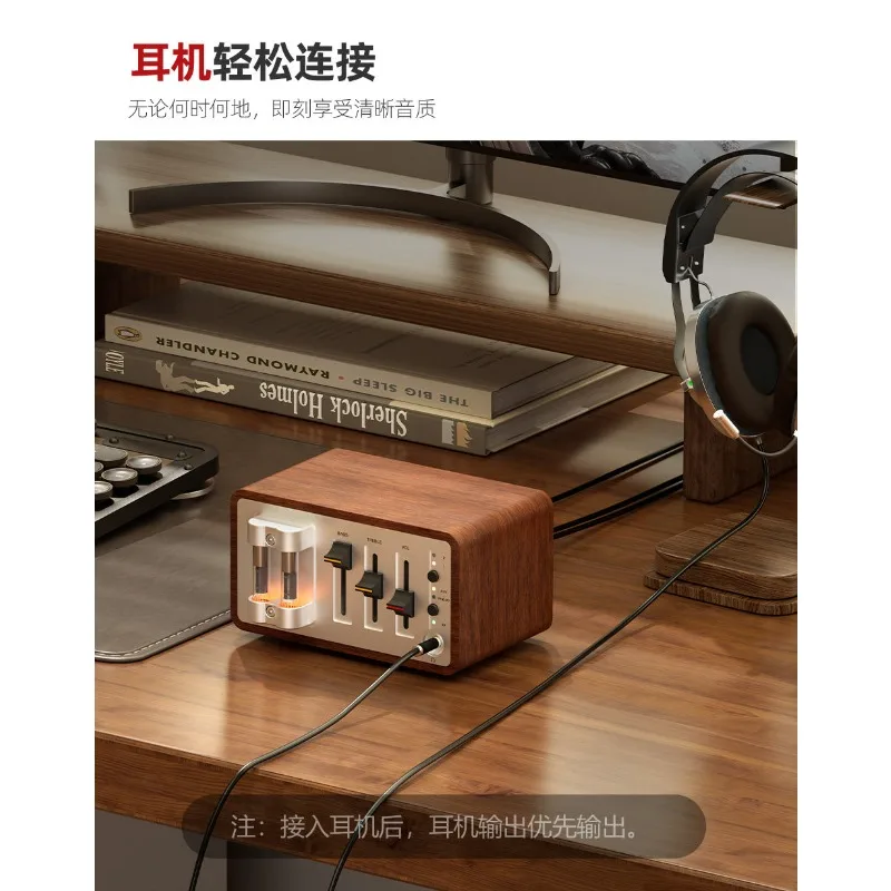 T12 Tube Preamplifier MM MC Phono Stage Retro Headphone Amp Treble Bass Adjust  Preamp