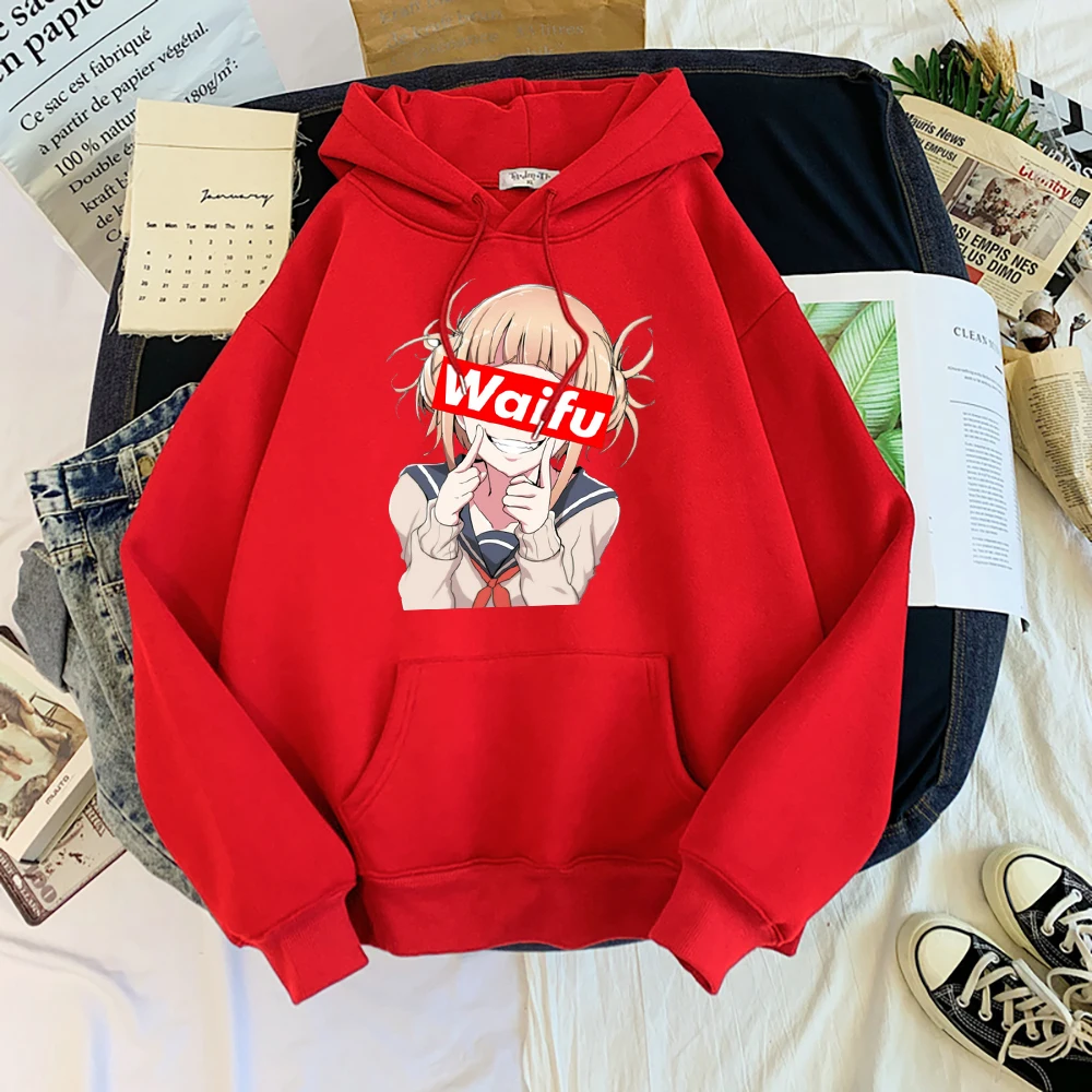 Himiko Toga From My Hero Academia Hoodies Men Creativity Crewneck Autumn Sweatshirt Cute Fleece Hoody Fashion Pocket Clothes