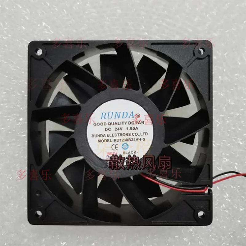 

ZMZM 1 шт. для вентилятора RUNDA RD1238B24VH-S DC24V 1,90A 12038 12 см 2-проводной охлаждающий вентилятор