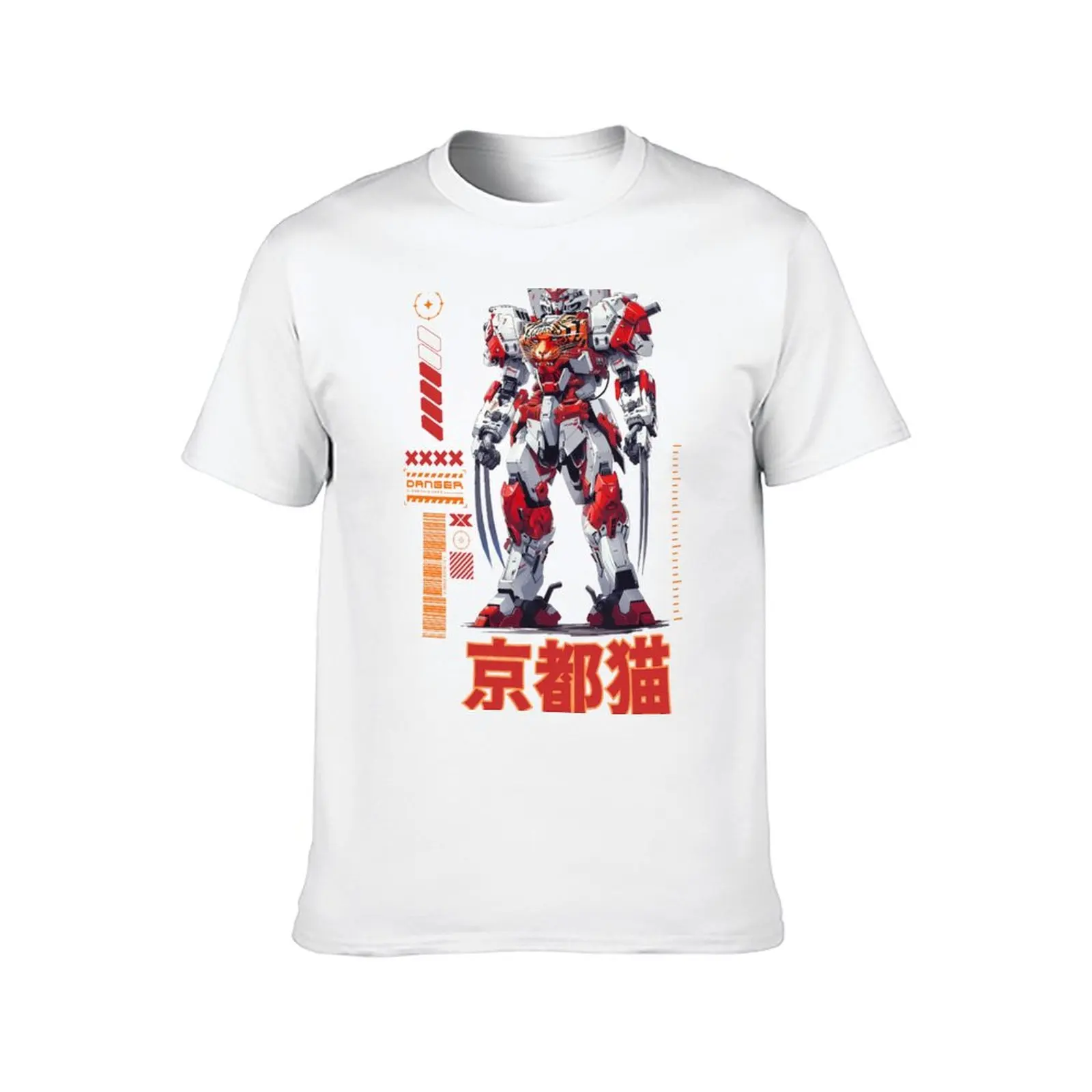 Kyoto Cat Mech T-Shirt croswit shirt man luxury t-shirt anime Short sleeve tee men