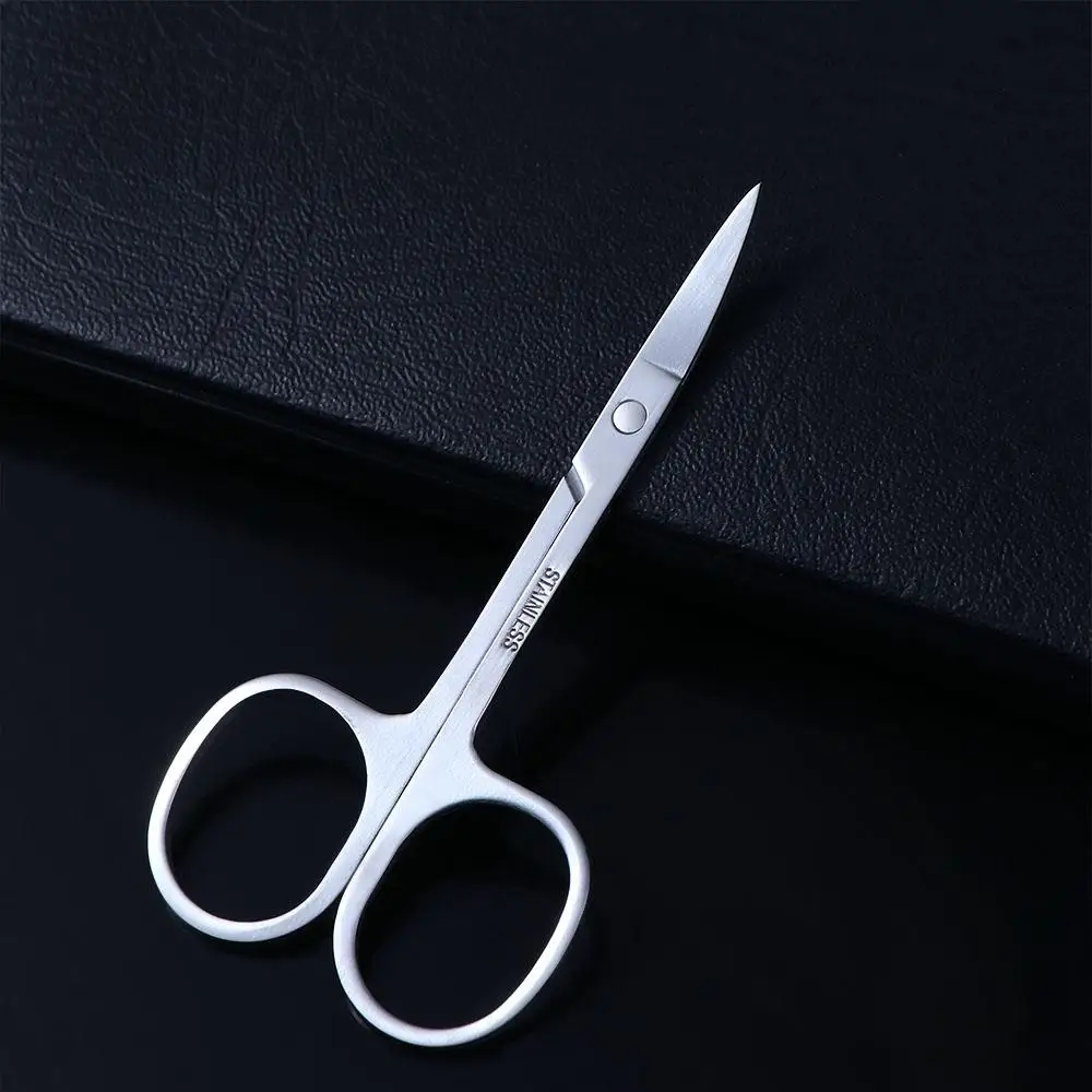 Silver Stainless Steel Beauty Tool Makeup Scissors Face Hair Removal Nose Trimmer Eyebrow Scissors