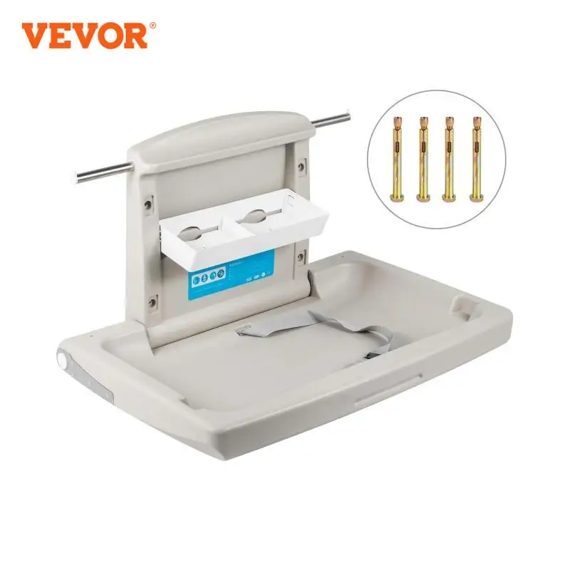 

VEVOR Baby Changing Station Commercial Wall Mounted Baby Diaper Changing Table Fold Down Vertical Restrooms Baby Changing Table