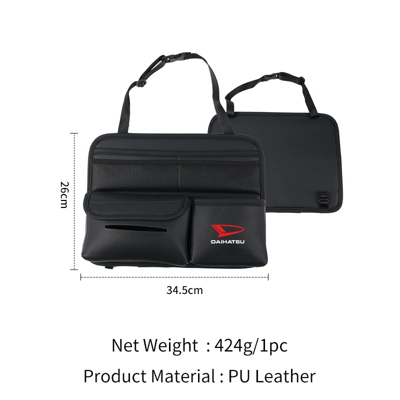 Car Seatback Storage Bag Tissue Box Organizer Drink Holder Accessories For Daihatsu Terios Sirion Mira Materia Rocky YRV 6