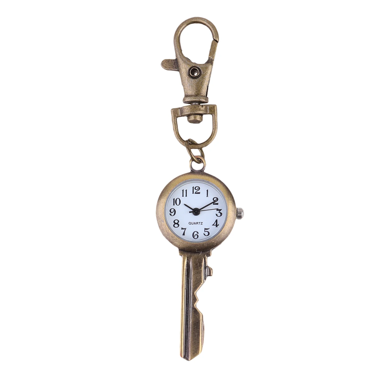 

Retro Hanging Watch Vintage Pocket Quartz Watches for Women Nurses Key Buckle Chain Long Term Use Easy Time Reading Fashionable