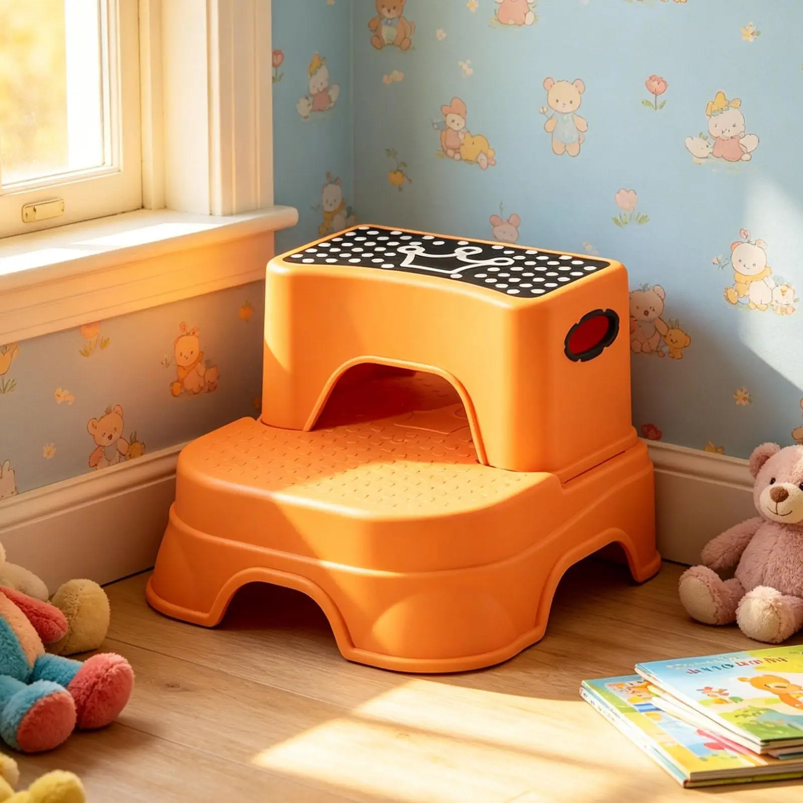 

Stool For Kids Non-Slip Stepped Portable Stable Chair Kids Bathroom Step Stool For Children Boys Girls Toilet Home House
