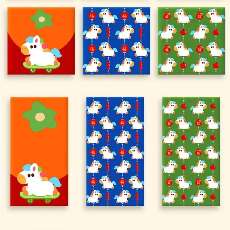 

30 шт. красных конвертов для денег на Китайский Новый год 2026 года (Год Лошади), конверты Хунбао для счастливых денег, красные пакеты