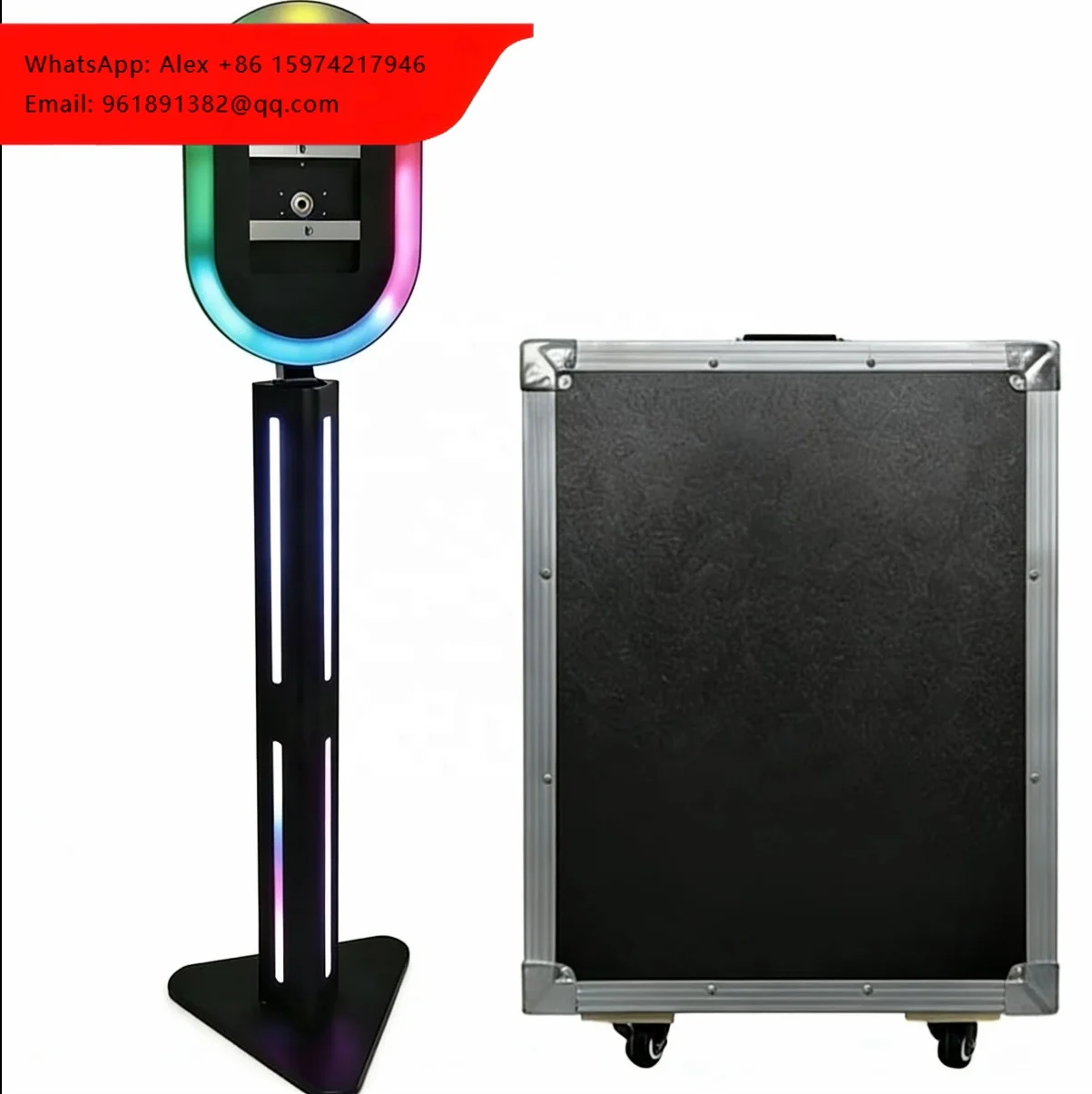 

Portable IPad Photo Booth, Suitable For Wedding Events And Birthday Parties, With A Suitcase.