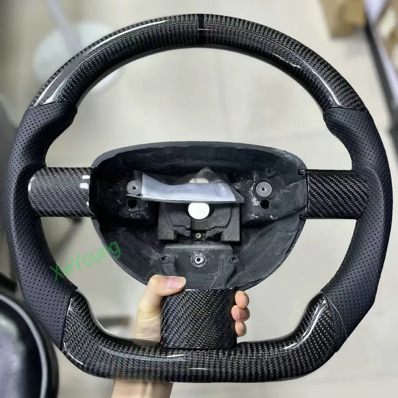 

For VW Volkswagen Beetle Customize 100% Real Carbon Fiber Steering Wheel With Leather