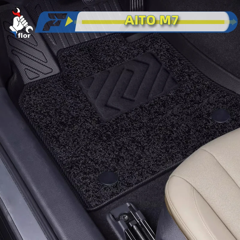 

For Left-hand Drive Car Floor Mat AITO M7 2024 Custom Fit Full Surround Foot Mat Interior Protection Liner Floor Liner