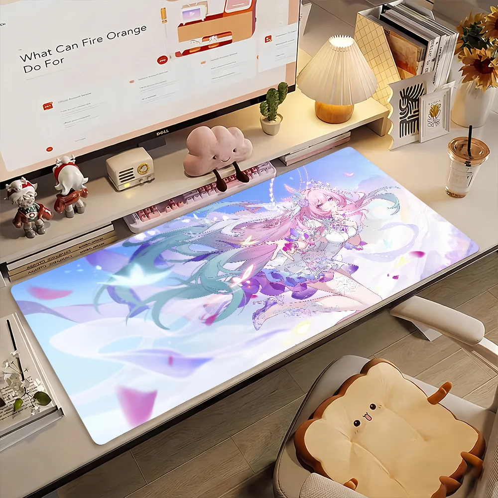 

Игровой коврик для мыши Honkai Star Rail Cyrene, нескользящий, резиновый, для геймеров, балансирующий, компьютерный коврик, декоративный настольный коврик, для ноутбука, офисный, большой