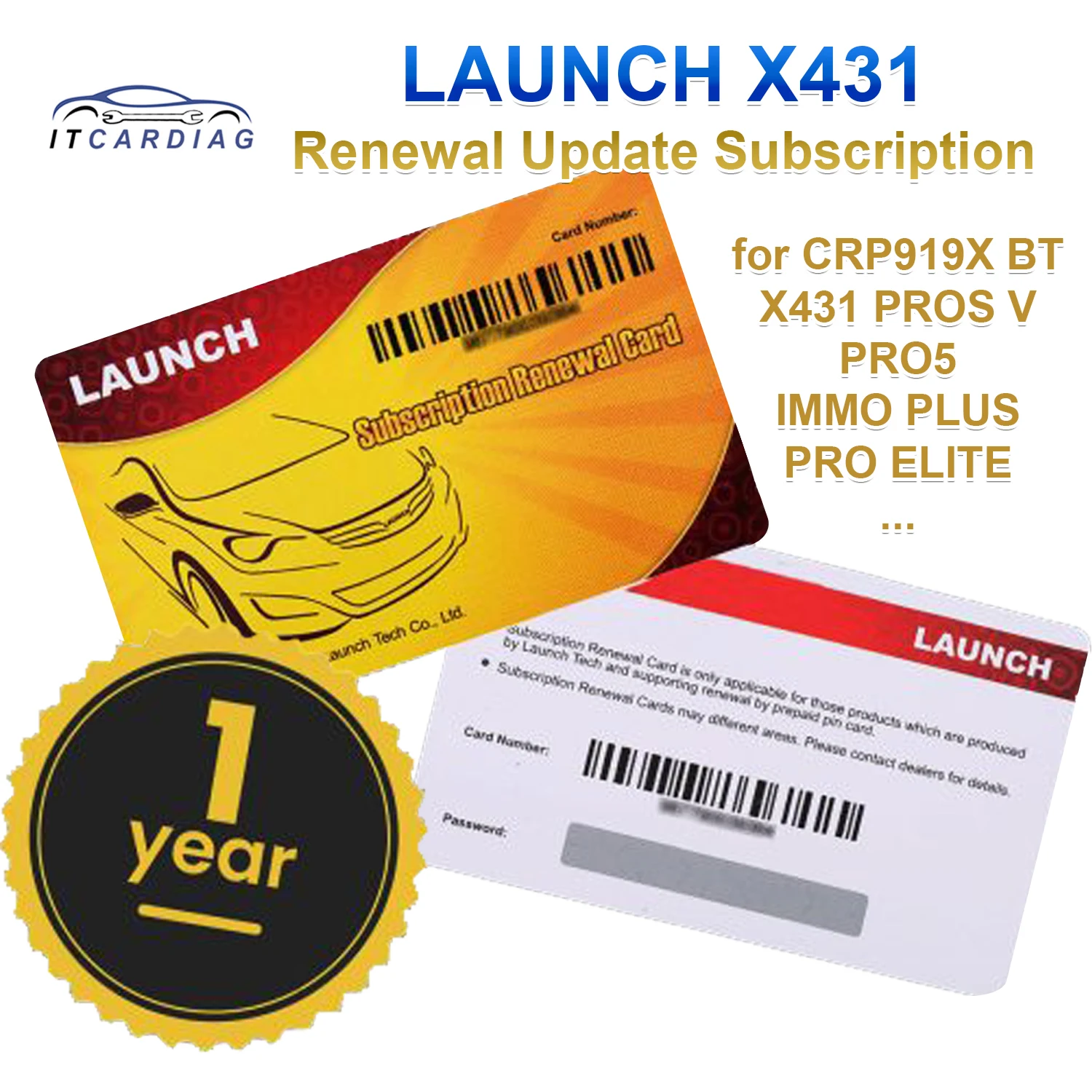 LAUNCH X431 1/2 Year Subscription Update/Renewal Online Activation for Launch CRP919X BT/X431 PROS V/PRO5/IMMO PLUS/PRO ELITE