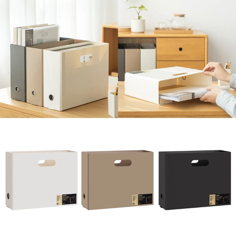 

File Storage Box Desktop Large Capacity File Box Document Box School Office Supplies for Work Use