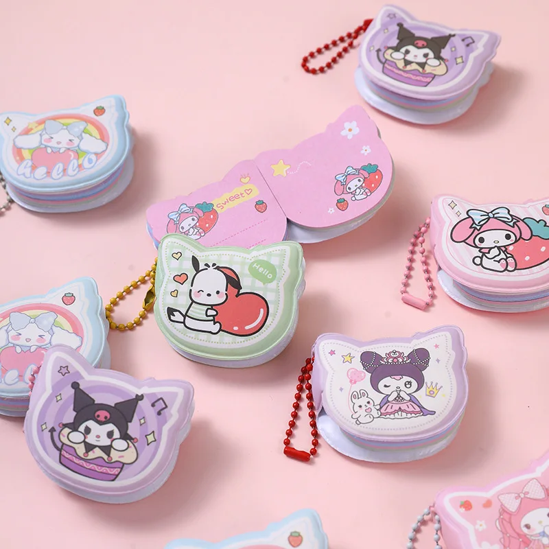 Cartoon Sanrio notatnik dekompresyjny Hellokitty Kuromi Cinnamoroll uroczy wisiorek przenośna kieszonkowa książka szkolne artykuły papiernicze prezent