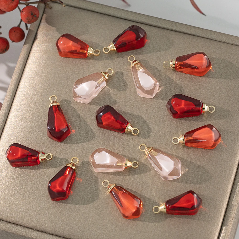 

10pcs Pomegranate Seed Resin Pendant Charms for DIY Earring Necklace Bracelet Jewelry Keychain Making Craft Accessories Supplies