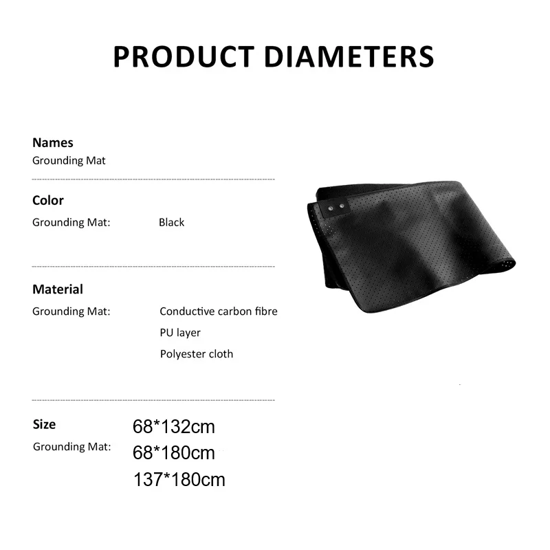 MAXSHARER Grounding Leather Mattress Grounding Sleep Mat Conductive Leather Earthing Mattress Pad for Better Sleep Reduce Stress 3