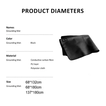 MAXSHARER Grounding Leather Mattress Grounding Sleep Mat Conductive Leather Earthing Mattress Pad for Better Sleep Reduce Stress 3