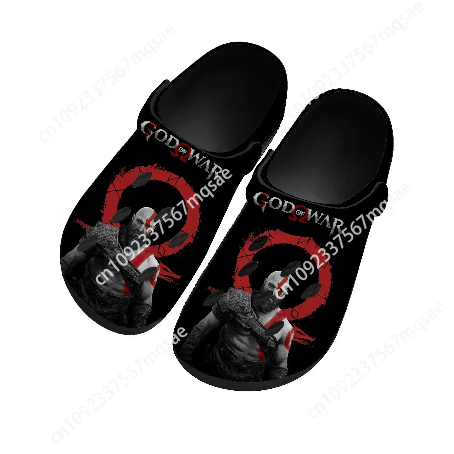 

God of War Custom Home Clogs Cartoon Game Men Women Teenager Fashion Tailor Made Water Shoes Garden Beach Hole Slippers Sandals