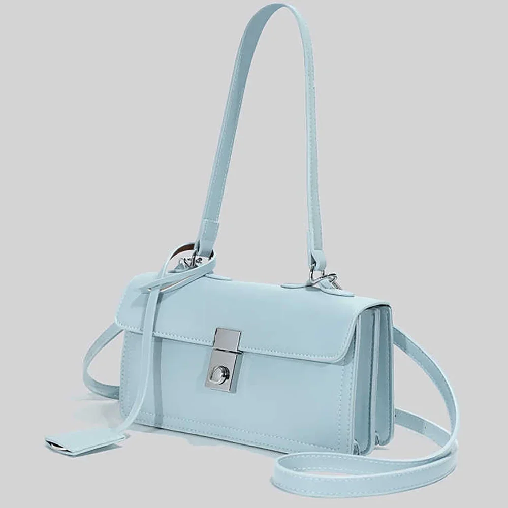 

Роскошные синие кожаные сумки на плечо, женская модная квадратная сумка для путешествий, женская сумка большой вместимости, сумка через плечо, синяя