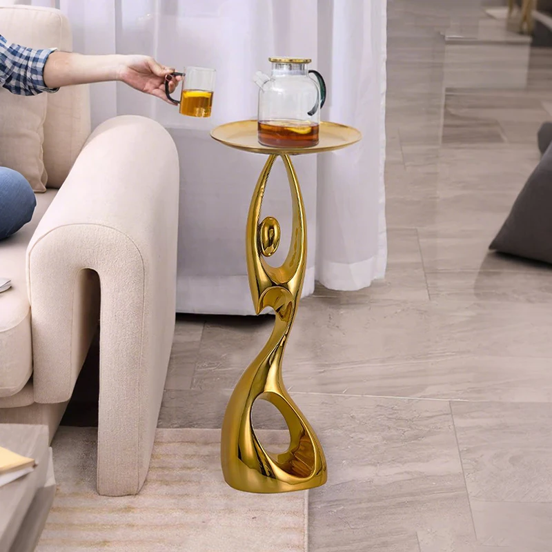 

Modern Home Decor Abstract Figure Sculpture Electroplating Crafts Living Room Entrance Sofa Side Tray Storing Statue Ornaments