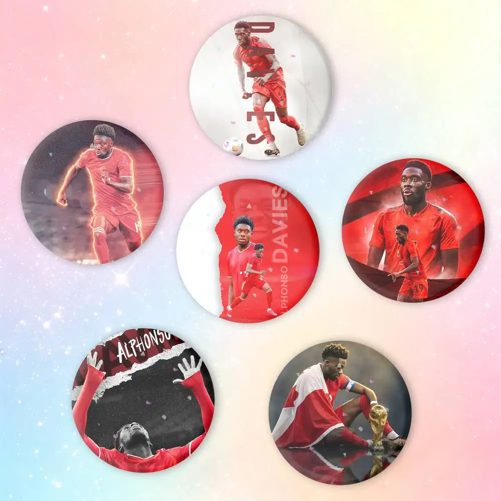 Canada A-Alphonso D-Davies Button Pins Backpack Clothing Decor Brooch Badge Jewelry Gifts for Kids