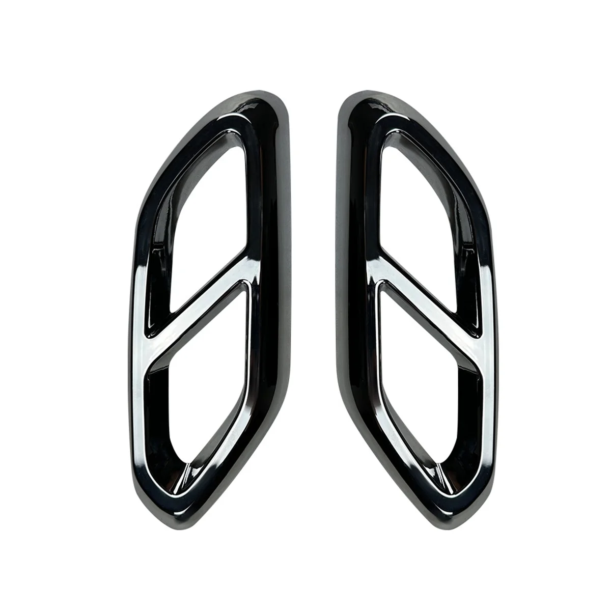 Car Rear Throat Exhaust Pipe Muffler Tips Cover Trim for Mercedes Benz GLC Class X254 2023+ GLC260 GLC300 AMG(Black)