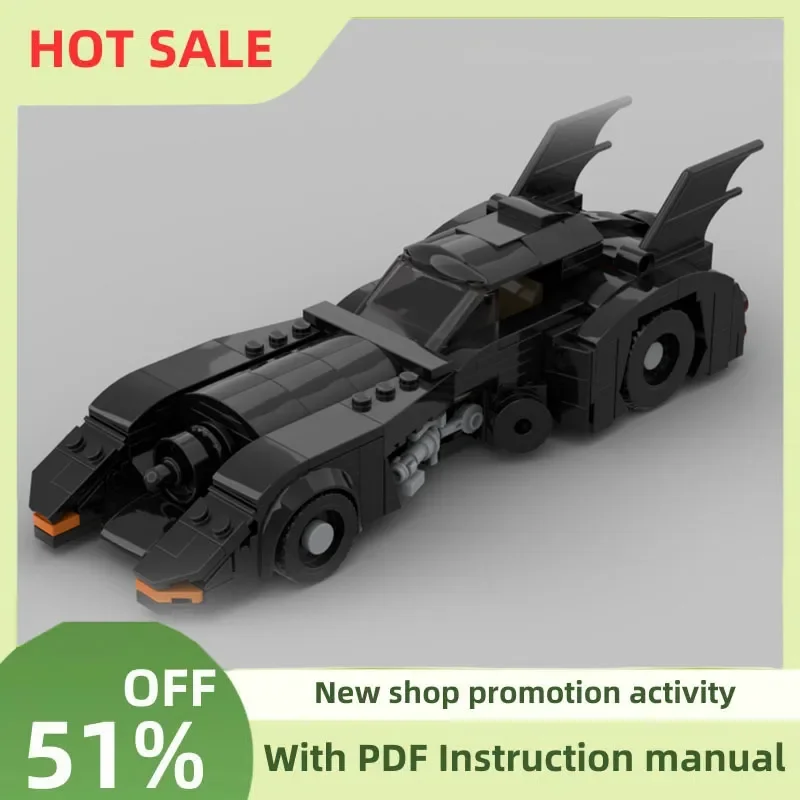 

Новинка, 339 шт., хит продаж, знаменитый герой летучей мыши, серия фильмов Moc Mobile 1989 года, модель автомобиля, строительные блоки, креативные идеи «сделай сам», детские игрушки, подарки на день рождения