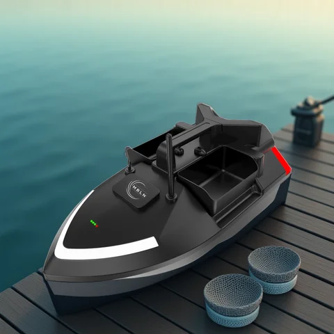 MBLN GPS 미끼 배, 크루즈 컨트롤, LED 야간 조명, 방향 지시등, 40개 웨이포인트, 자동 복귀, 배터리 부족 알림, 2kg 적재