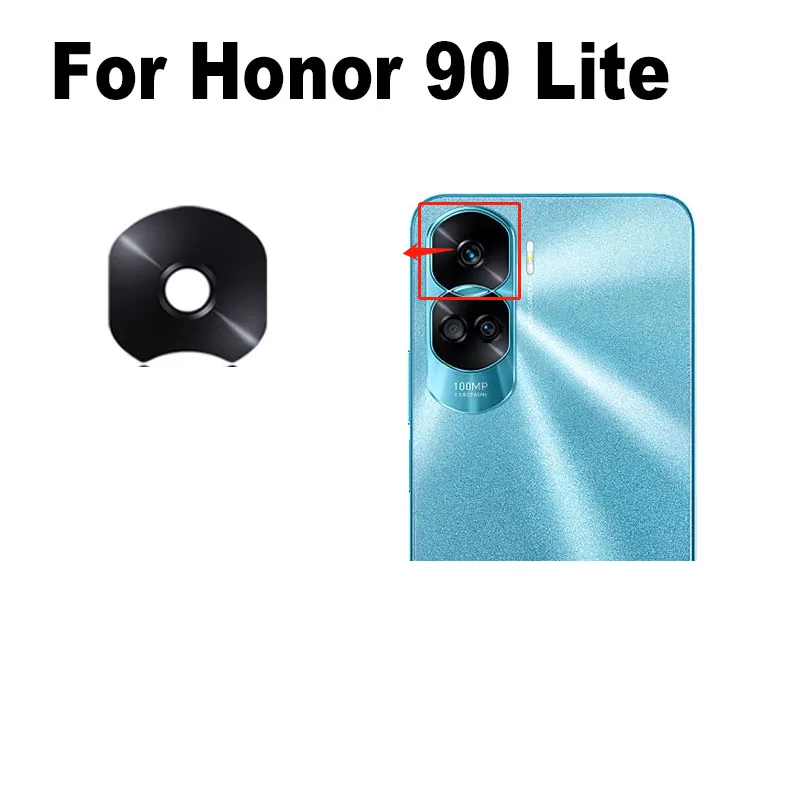 1PCS For Huawei Honor 90 Lite Rear Back Camera Glass Lens Cover With Ahesive Sticker Replacement