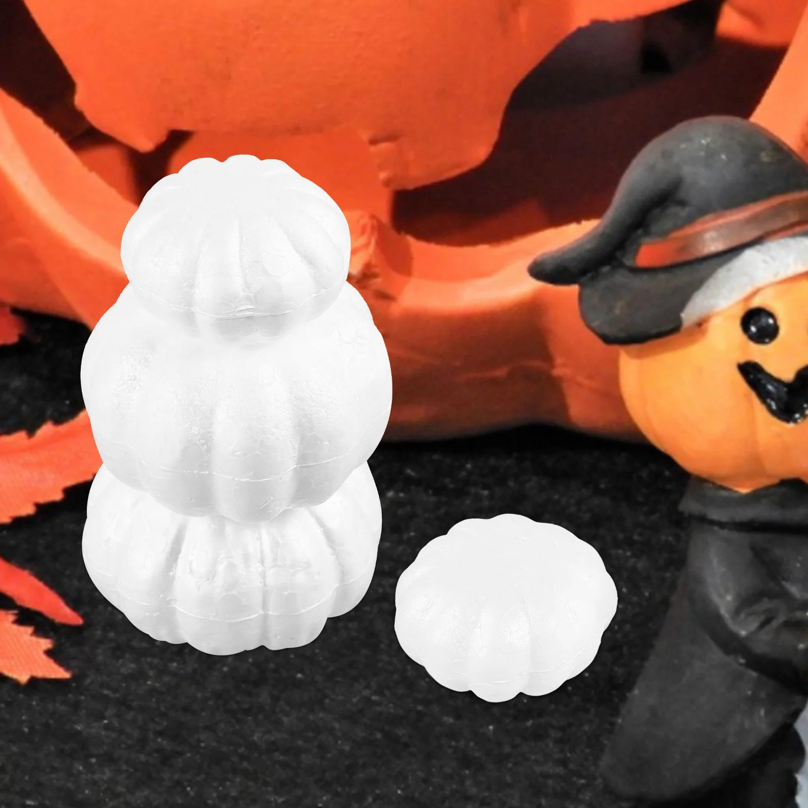 

15Pcs Carvable Foam Pumpkins Realistic Paintable Multipurpose DIY Craft Supplies Halloween Harvest Outdoor Decorations