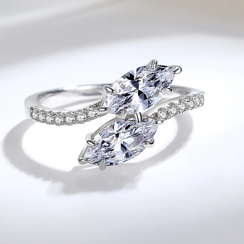 

Новое минималистичное кольцо из стерлингового серебра 925 пробы с прозрачным цирконием для женщин, обручальное кольцо на годовщину, простое изящное ювелирное украшение Anel