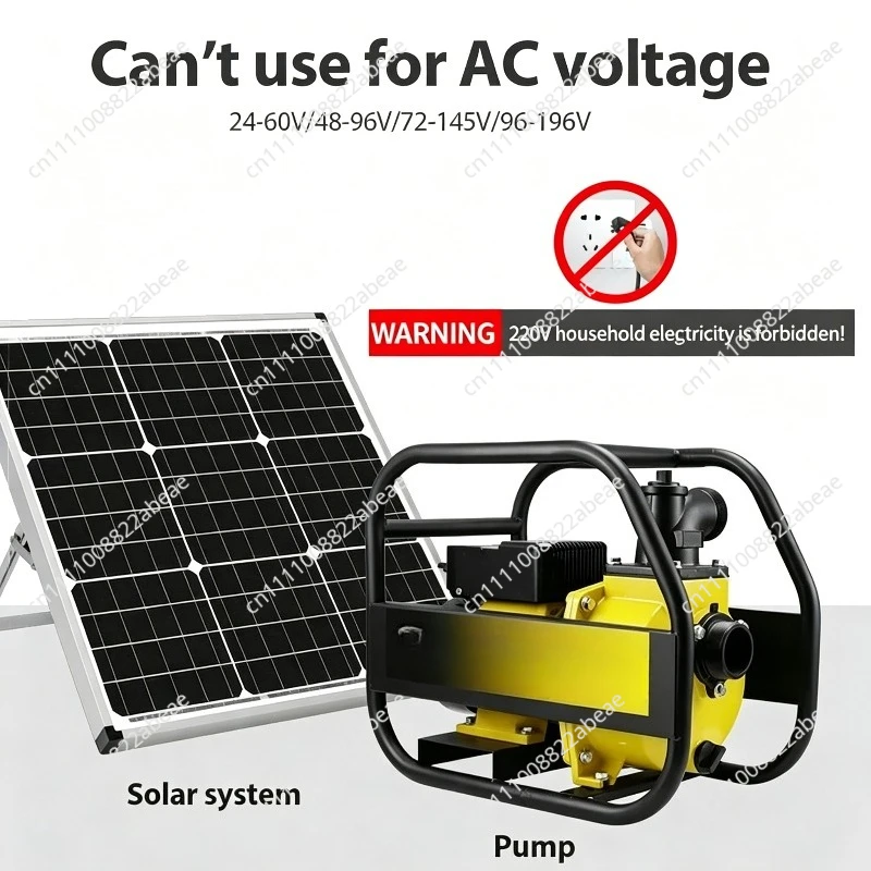 Solar pump 24v48v72v96v110v196v high lift large flow DC self-priming pump