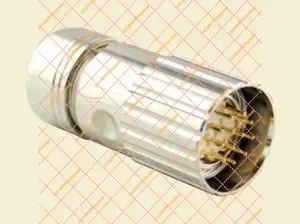 New M23 6 7 9 12 17 19 Pin Plug Female / Male Connector M623 for Servo Motor  Encoder